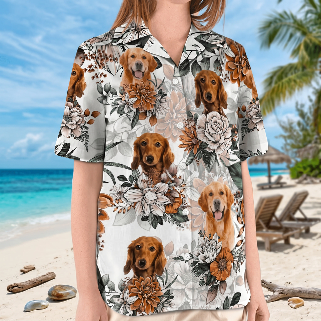 Hawaiian Shirt Women Upload Photo,