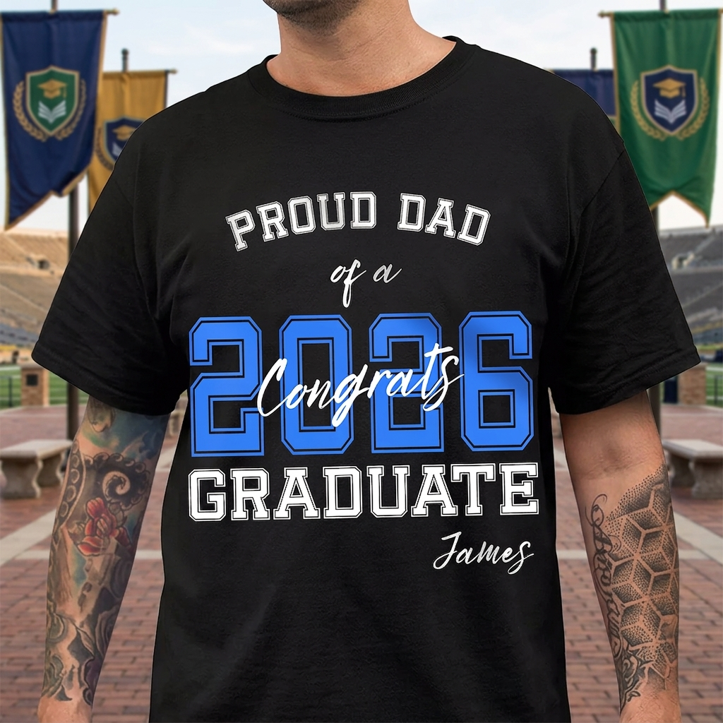 Personalized Proud Of You Class Of 2026 Graduation Dark Shirt