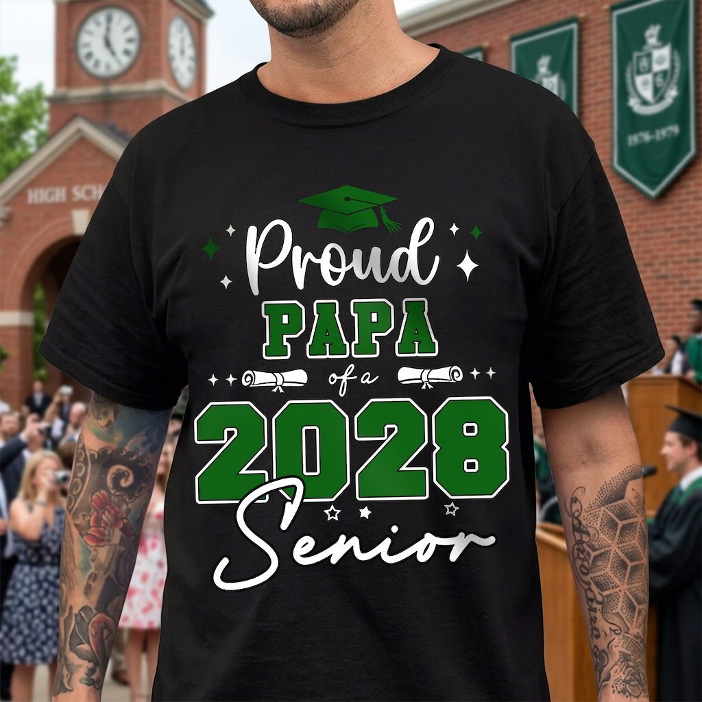 Personalised Proud Grandma of a Class of 2026 Senior Dark Shirt