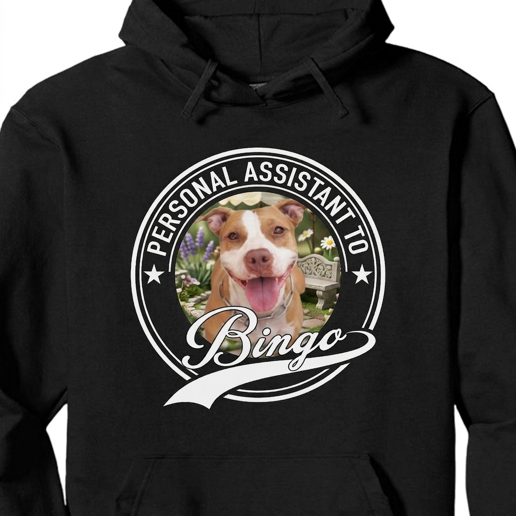 Personal Assistant Personalized Custom Dog Cat Pet Photo Frontside Shirt