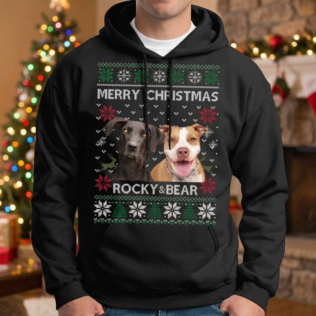 Custom Photo Ya Filthy Animal Dog Cat Sweatshirt, Dog Lover Sweater Christmas TA29 889811
