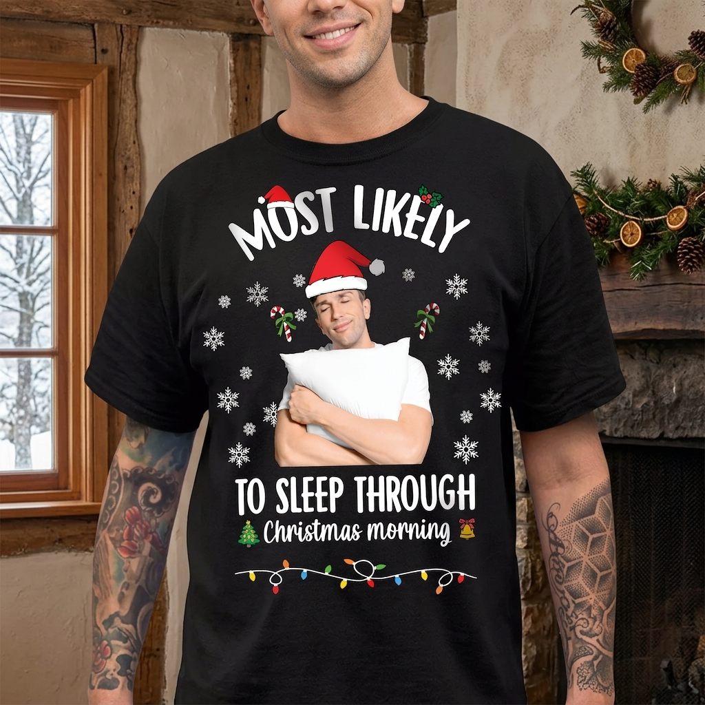 Custom Santa Christmas Matching T-Shirt 2 — Couple Gift 5GBXS
