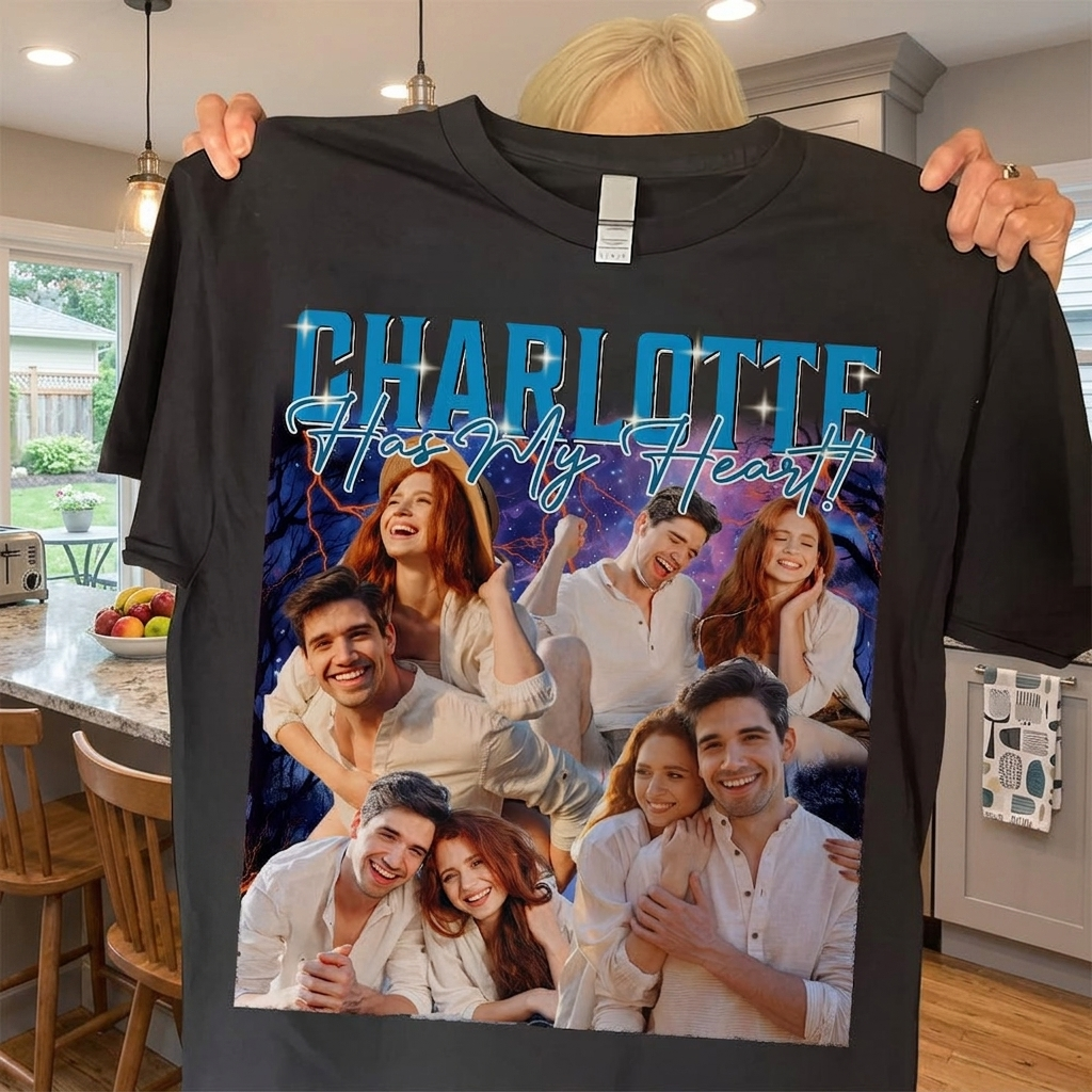 Custom Personalized Portrait Retro Style T-Shirt — Graduation Gift 547YD