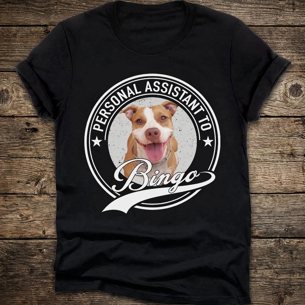 Personal Assistant Personalized Custom Dog Cat Pet Photo Frontside Shirt
