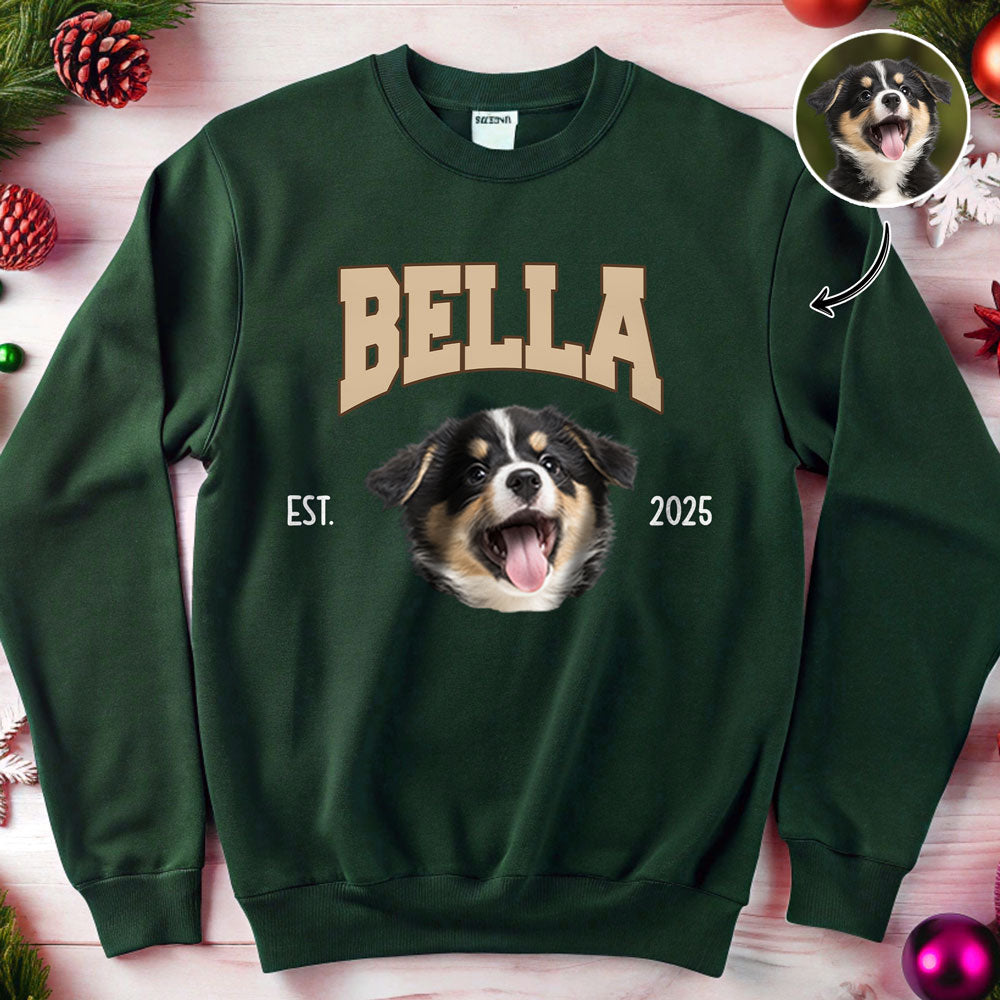 Custom Dog Photo And Sweatshirt - fabric material detail