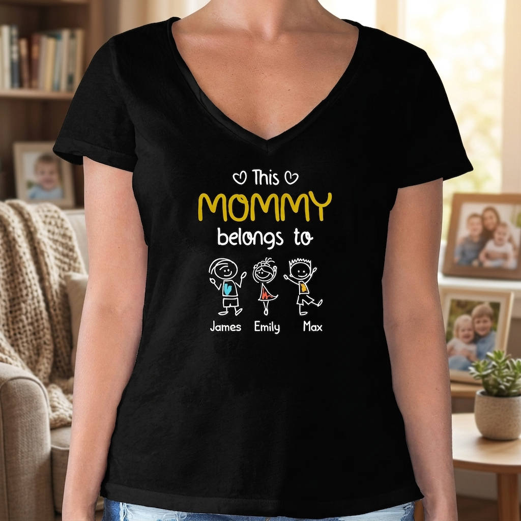 This Grandpa Belongs To Us Personalized Dark Shirt