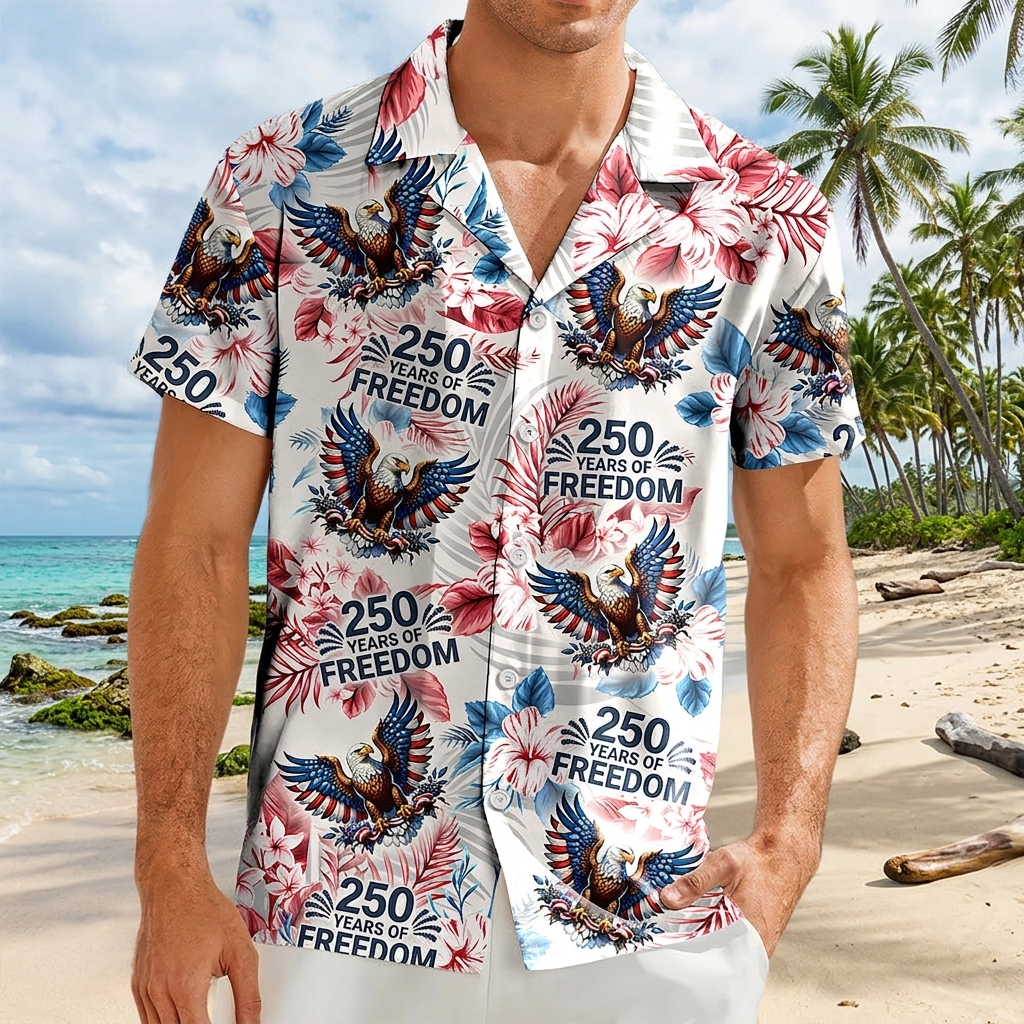 Personalized America 250th Anniversary Hawaiian Shirt