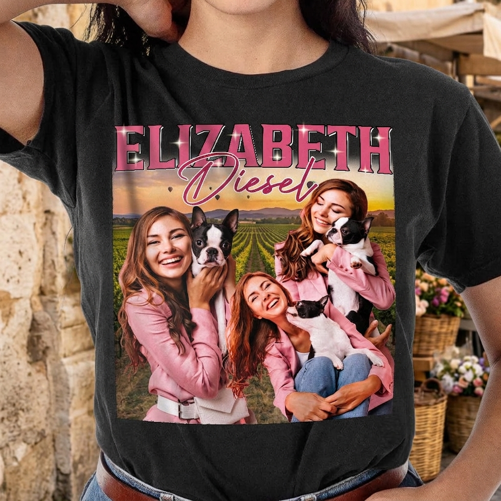 Custom Personalized Portrait Retro Style T-Shirt — Graduation Gift 547YD