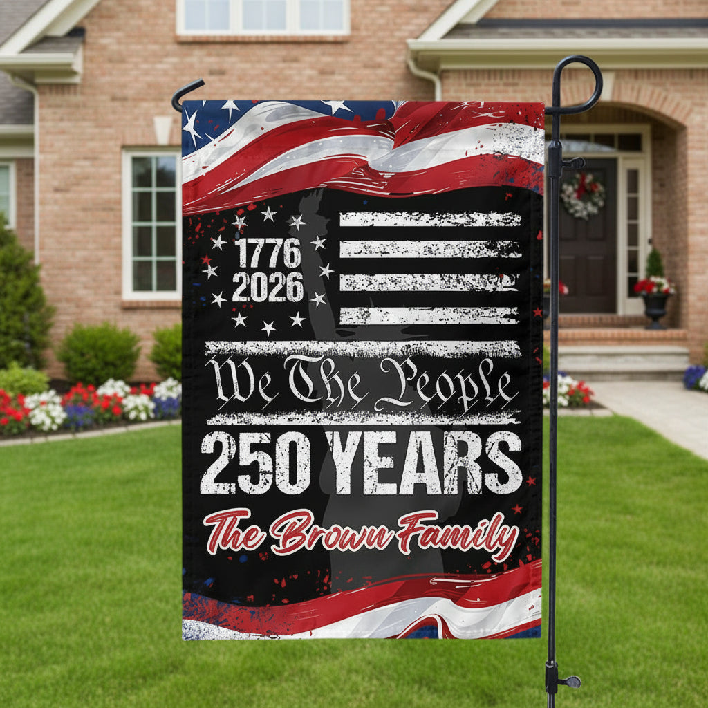 Custom 250 Years USA 250th Birthday 1776-2026 Eagle Garden Flag