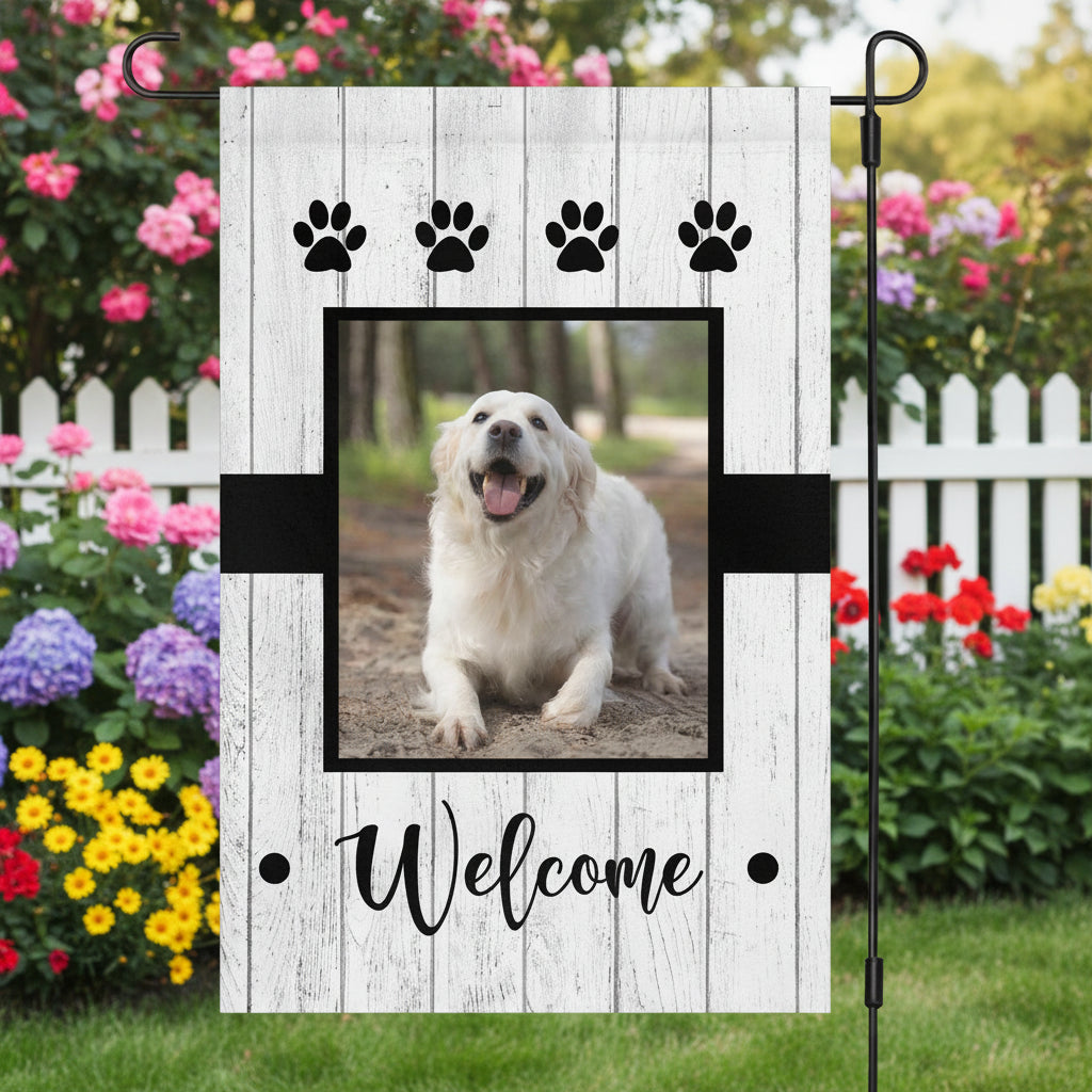 Dog Welcome Custom Garden Flag H178