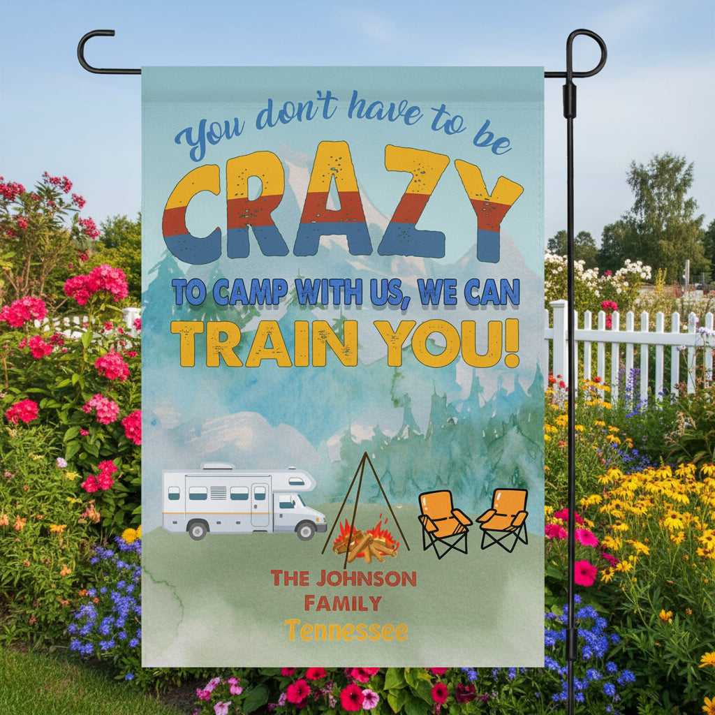 Personalized Camping Garden Flag