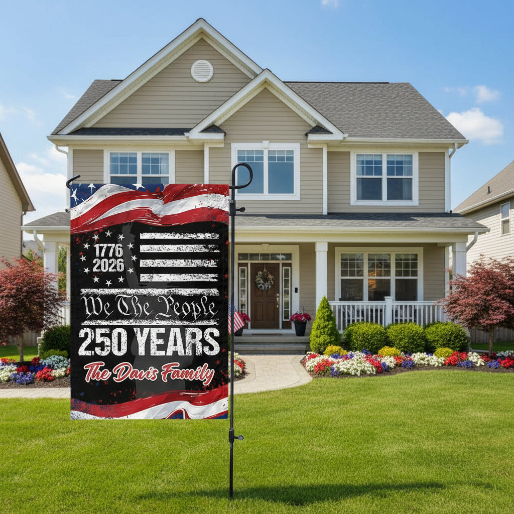 Custom 250 Years USA 250th Birthday 1776-2026 Eagle Garden Flag