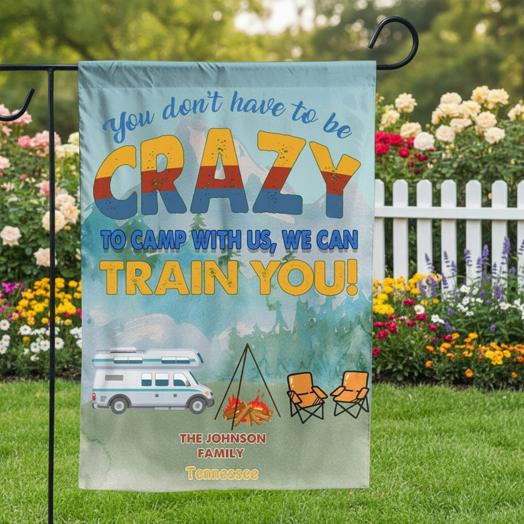 Personalized Camping Garden Flag