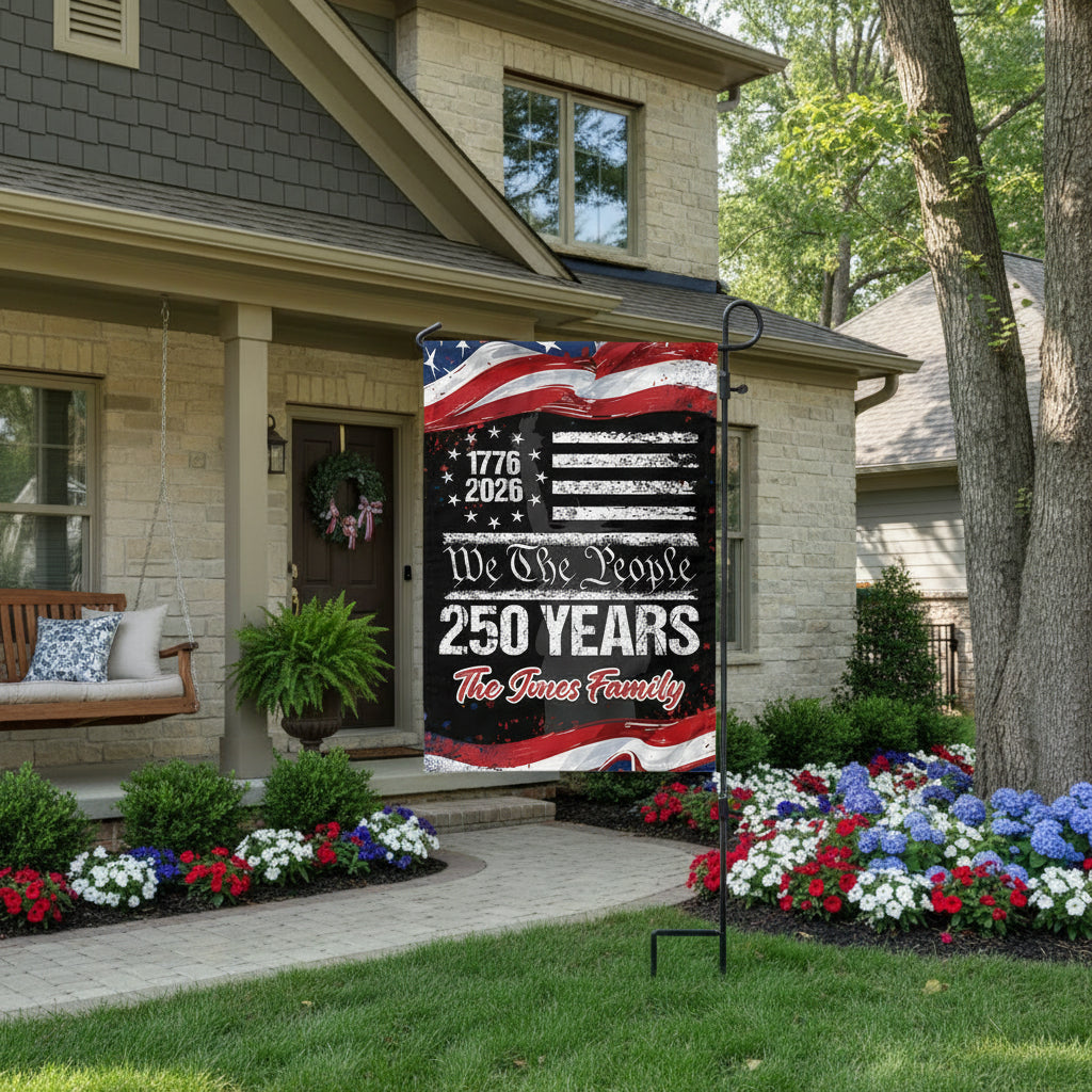 Custom 250 Years USA 250th Birthday 1776-2026 Eagle Garden Flag