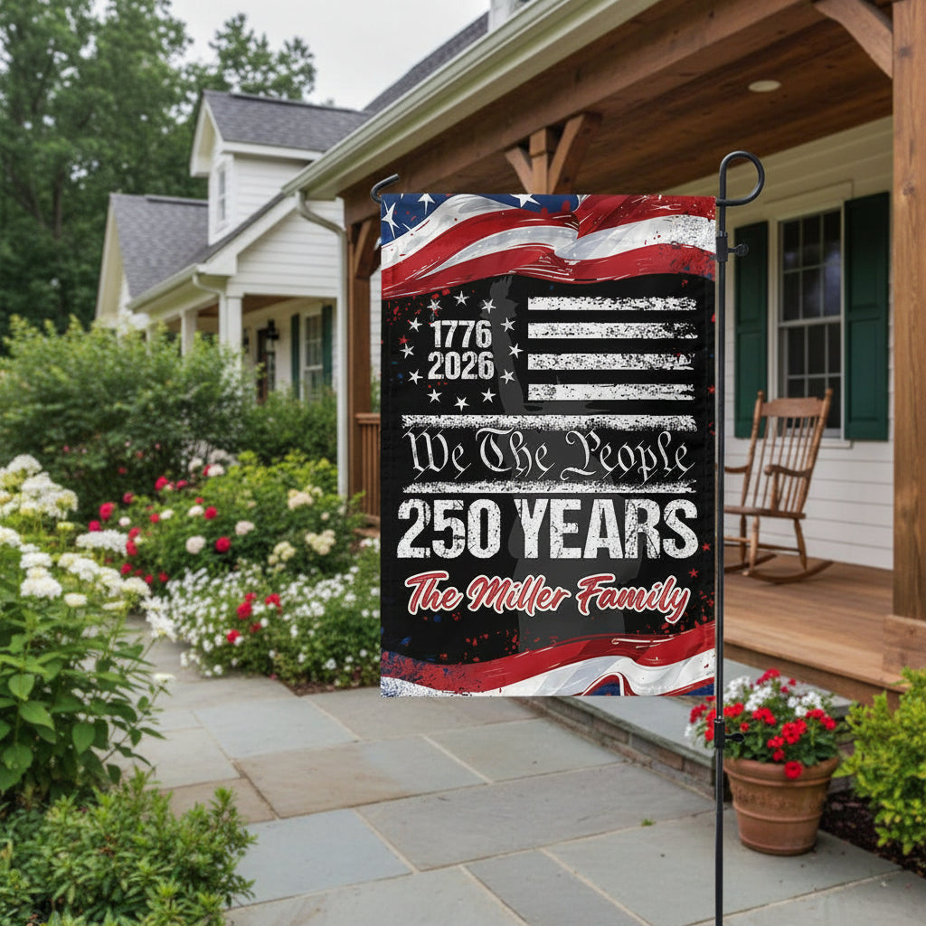 Custom 250 Years USA 250th Birthday 1776-2026 Eagle Garden Flag