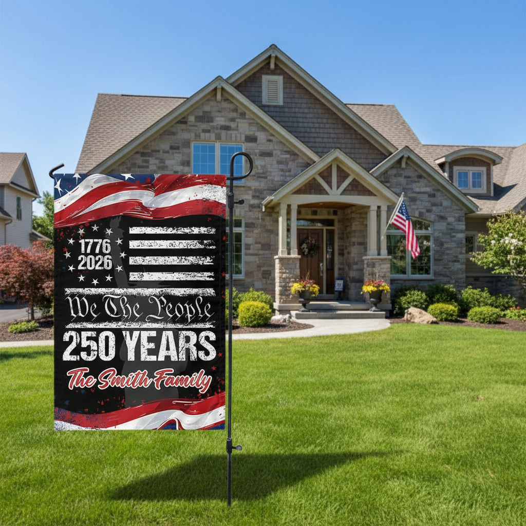 Custom 250 Years USA 250th Birthday 1776-2026 Eagle Garden Flag