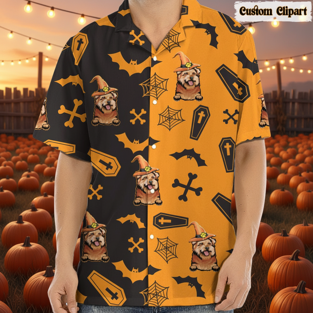 Custom Dog Cat Halloween Hawaiian Shirt — Gift for Pet Lovers EPFQC