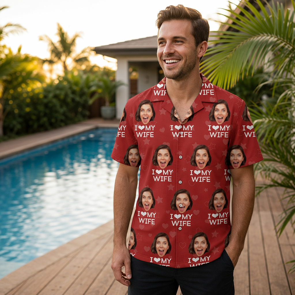 Custom Photo I Love My Girlfriend Boyfriend Hawaii Shirt Valentines Gift For Him Her Husband Wife HA75 895044 BB4T2