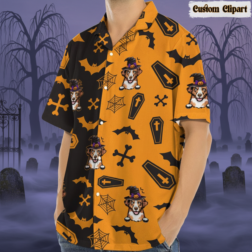 Custom Dog Cat Halloween Hawaiian Shirt — Gift for Pet Lovers EPFQC