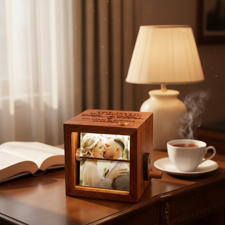Custom Photo The Date We Became Mr & Mrs Wedding Couple - Personalized Flipbook Frame Animation Machine RFXP9