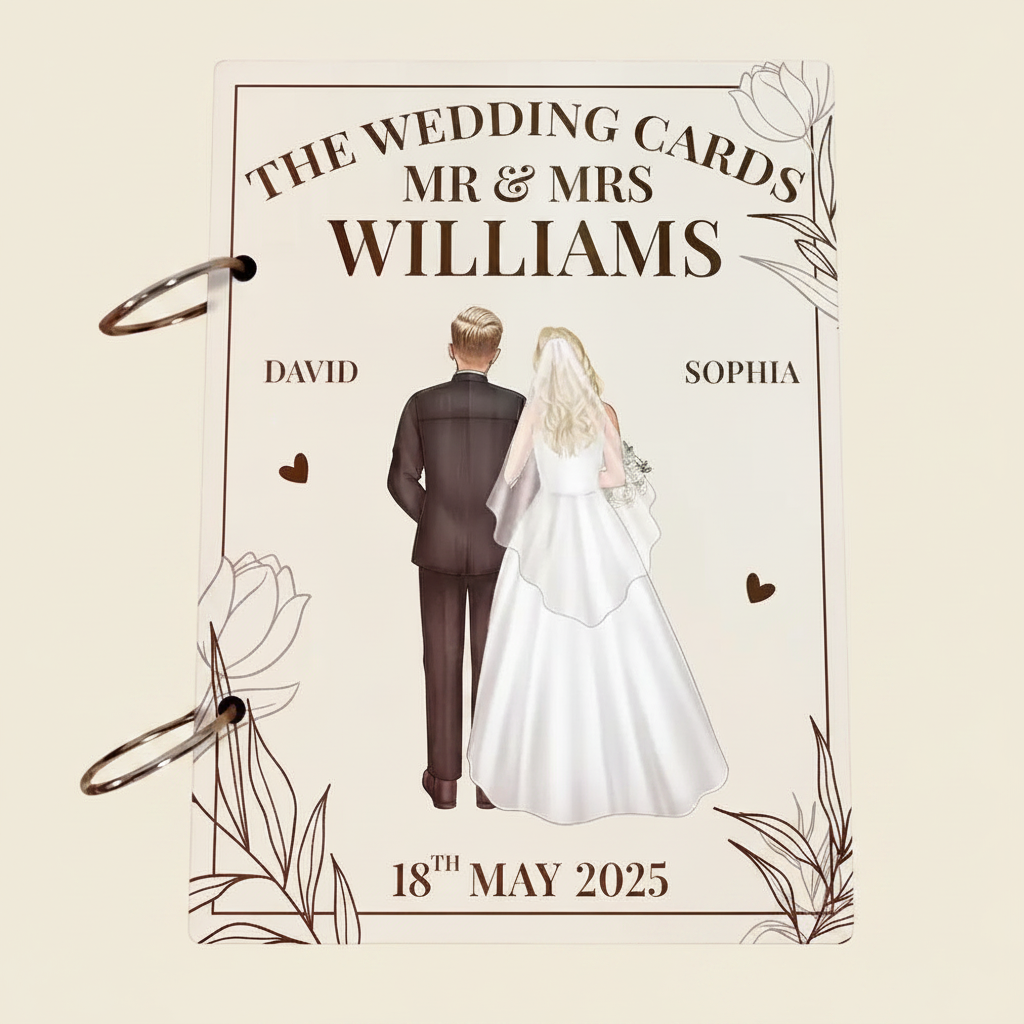 The Wedding Cards Of Mr & Mrs - Personalized Card Keeper, Card Holder YKJPS