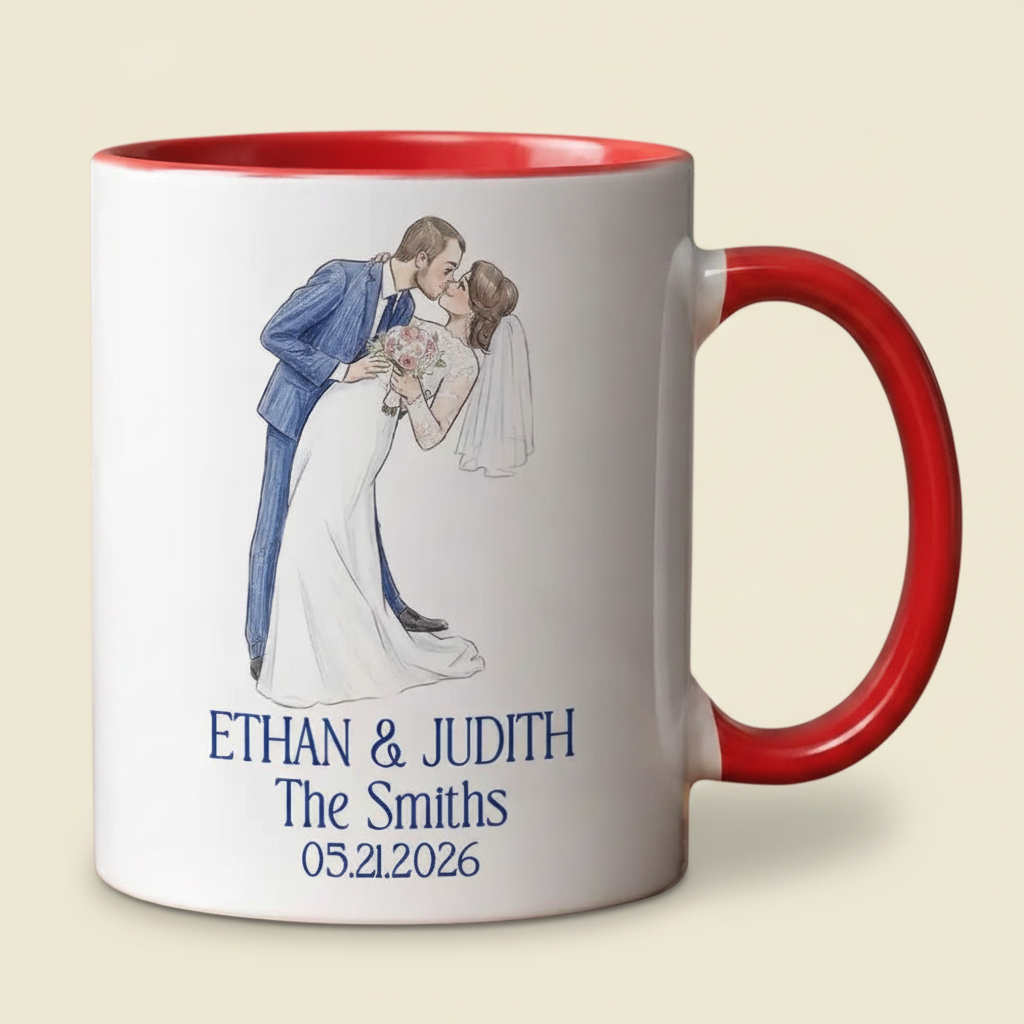 Custom Photo Couples Wedding Engaged Bachelor Party - Personalized Mug 5O6UL