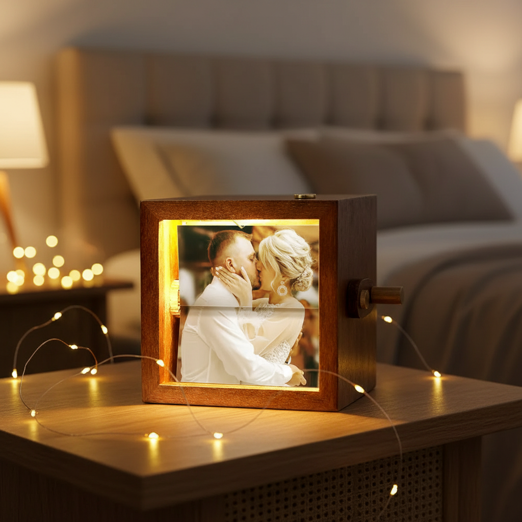 Custom Photo The Date We Became Mr & Mrs Wedding Couple - Personalized Flipbook Frame Animation Machine RFXP9