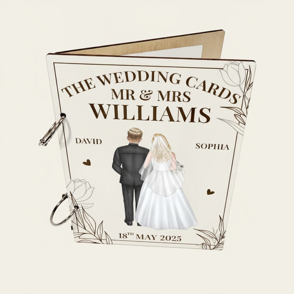 The Wedding Cards Of Mr & Mrs - Personalized Card Keeper, Card Holder YKJPS
