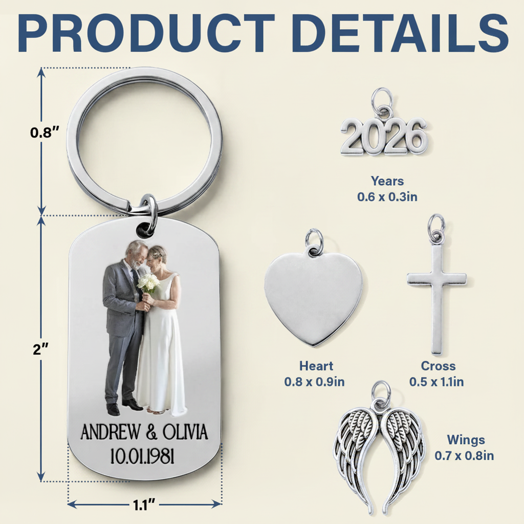 Custom Photo Couples Wedding Engaged Bachelor Party - Personalized Stainless Steel Keychain Z1APD