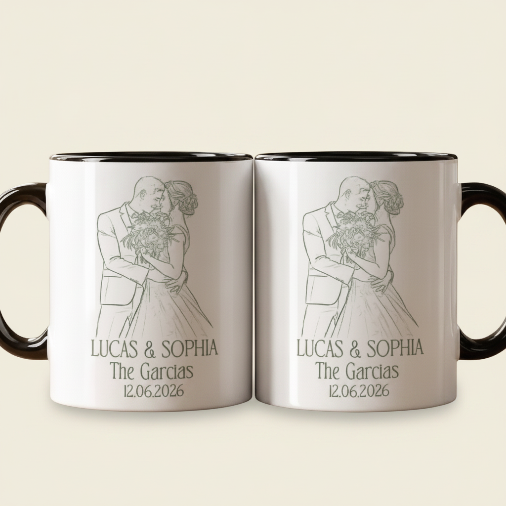Custom Photo Couples Wedding Engaged Bachelor Party - Personalized Mug 5O6UL