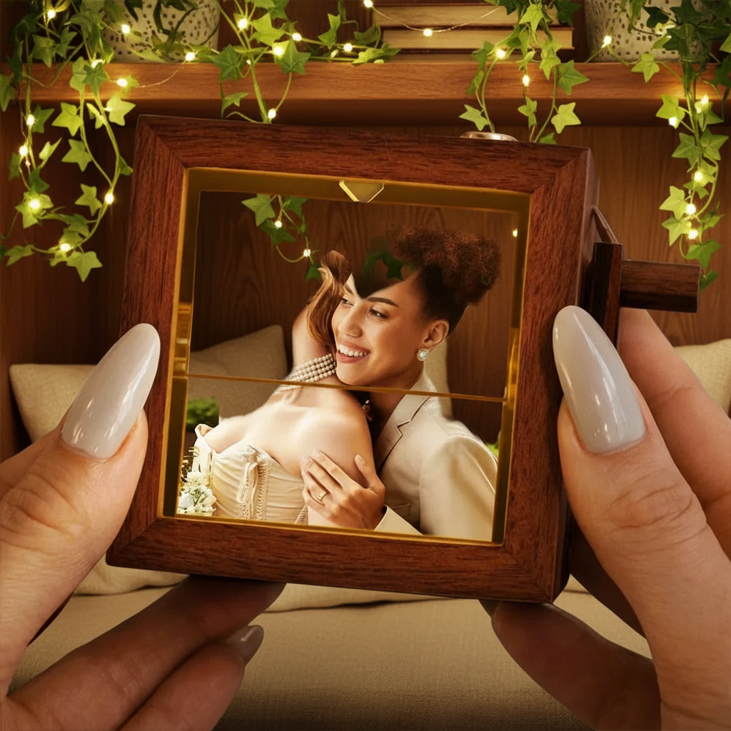 Custom Photo The Date We Became Mr & Mrs Wedding Couple - Personalized Flipbook Frame Animation Machine RFXP9