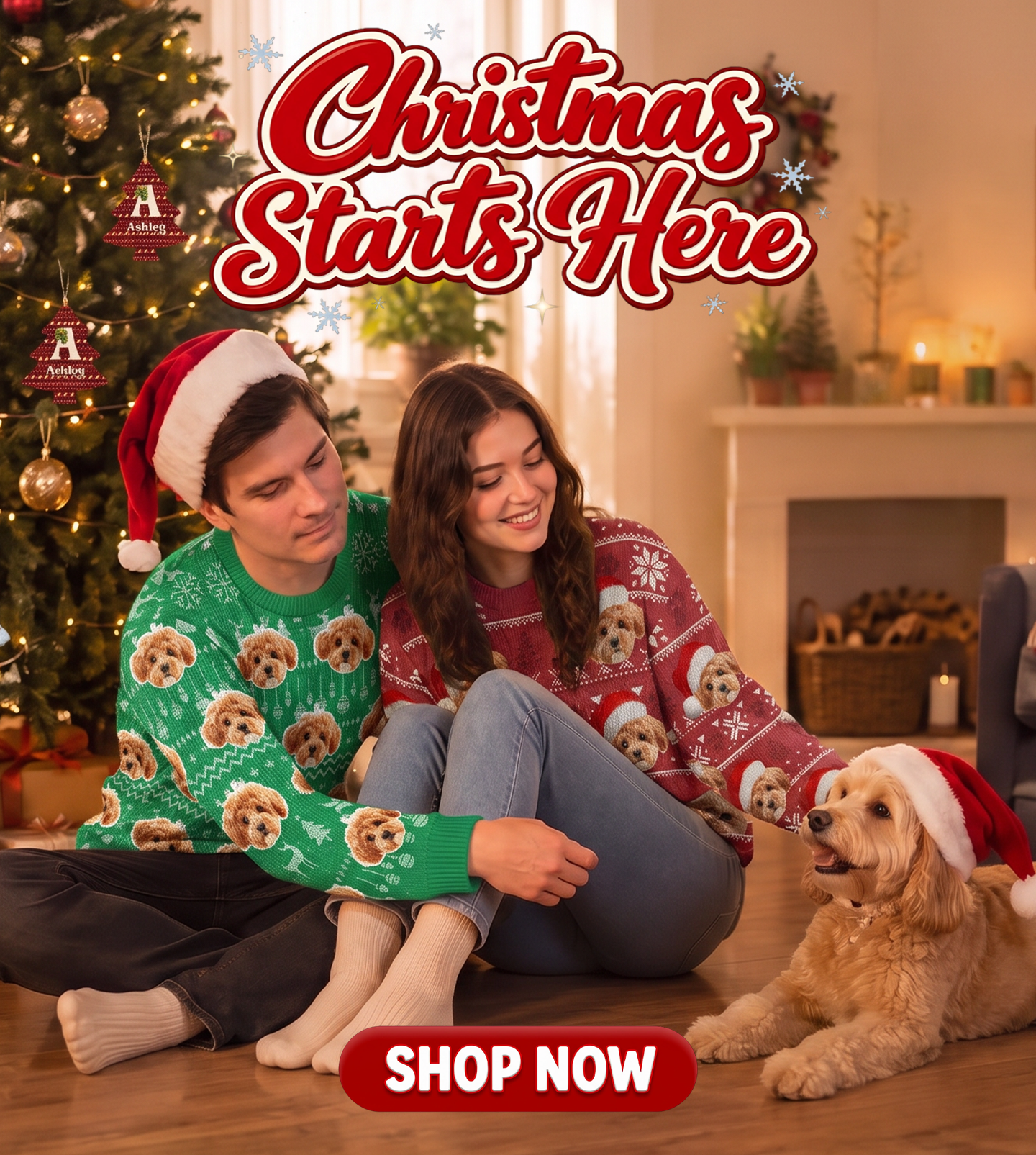 Christmas Starts Here — personalized Christmas gifts